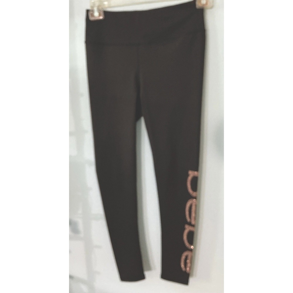 Bebe Sport Rhinestone Stretch Pants Sz M Y2K Glam Leggings Disco